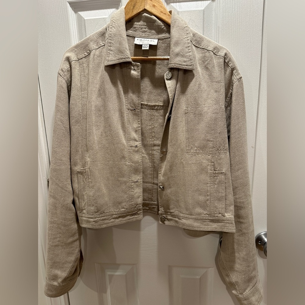 Emanuel Ungaro Natural Linen Top